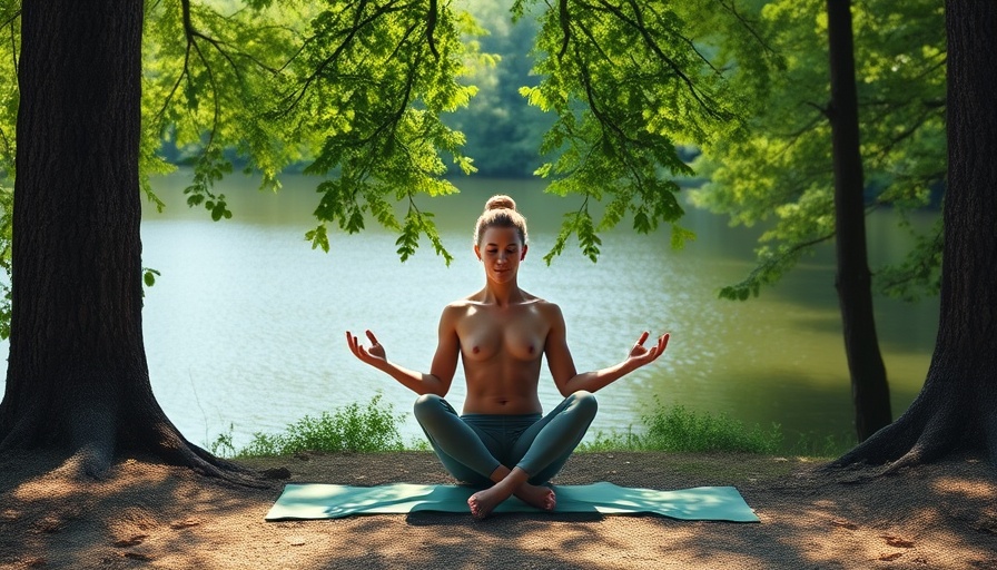 Serene yoga practice in nature for health and wellness