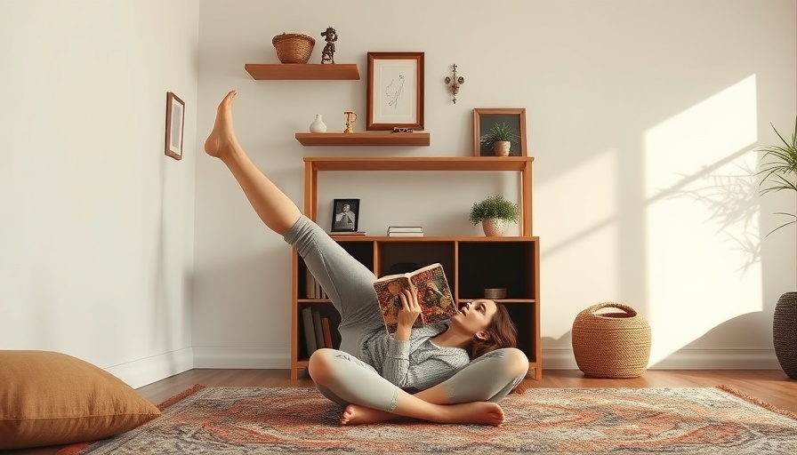 Young woman relaxing with legs up, reading during Labor Day Weekend.