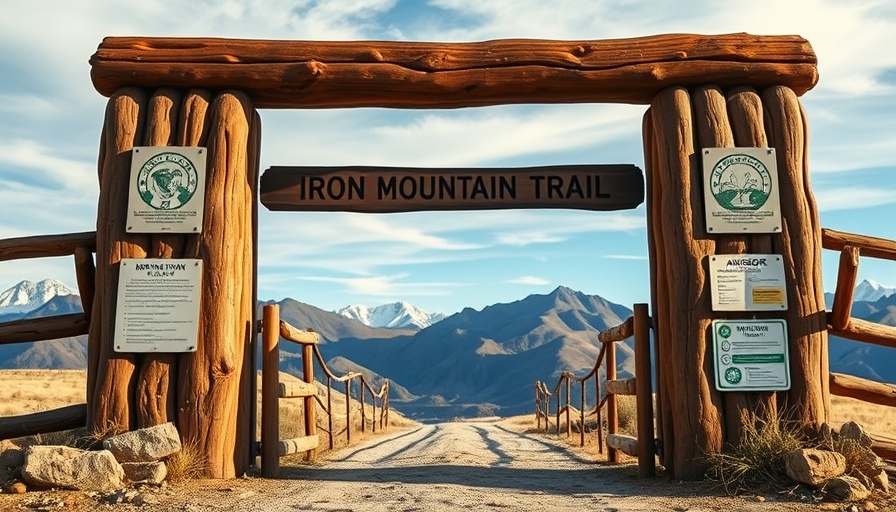 Iron Mountain Trail entrance with scenic view, San Diego landscape.