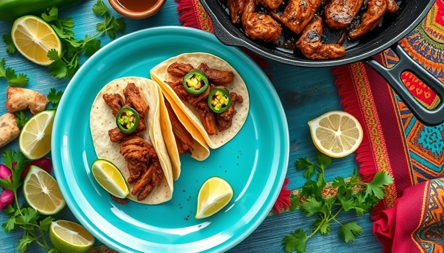 AK Cookbook Club September vibrant taco dish with lime wedges.
