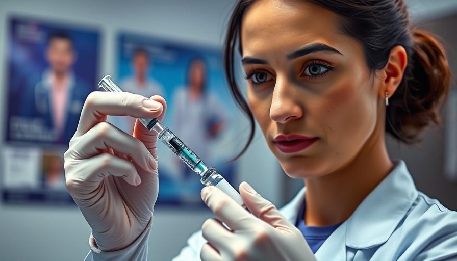 Medical professional prepares vaccine syringe, California vs Florida vaccines.