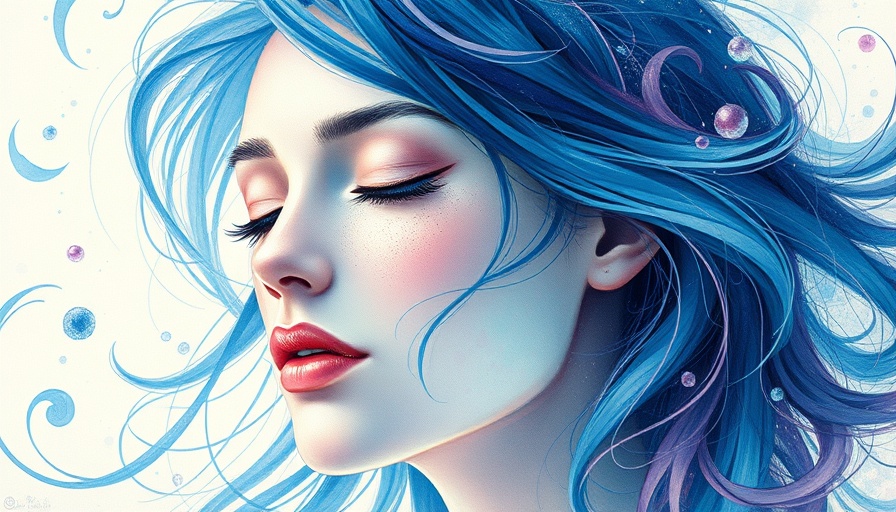 Watercolor woman finding strength in vulnerability, serene expression.