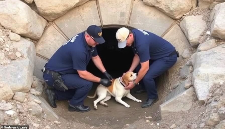 Crews rescue dog stuck in aqueduct in Phelan