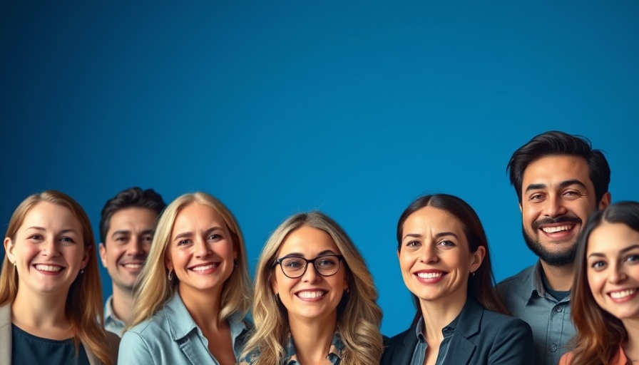 Diverse LGBTQ+ candidates smiling confidently against colorful background