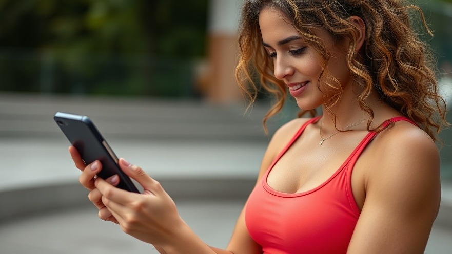 Woman using MyFitnessPal for nutrition tracking and food logging.