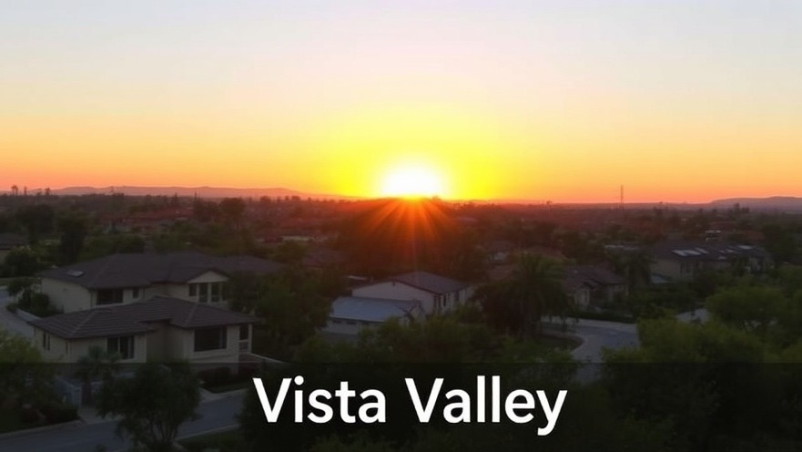 Serene sunset over Vista Valley, showcasing modern San Diego homes for sale.