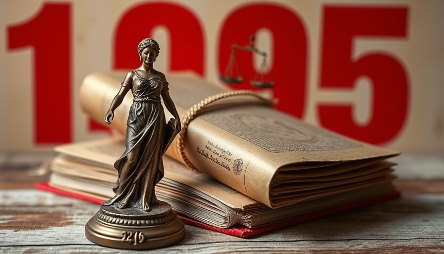 Book with Lady Justice on red number, symbolizing New Jersey sensitive places gun laws.