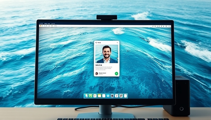 Desktop with video call and chat, emphasizing local SEO importance.