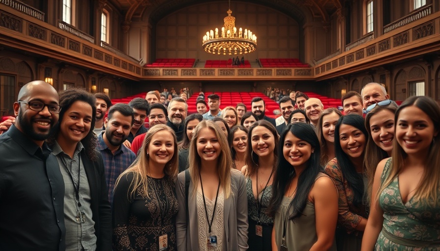 Resilient Sydney strategy event with diverse attendees in a historic hall.