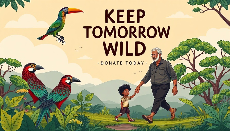Keep Tomorrow Wild Campaign graphic with birds and nature.