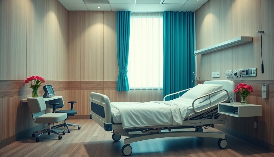 Flexible healthcare furniture solutions in a modern hospital room.