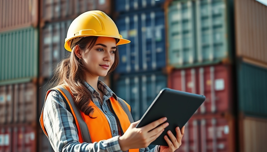 Women in Facilities Management: Female worker with helmet and tablet.