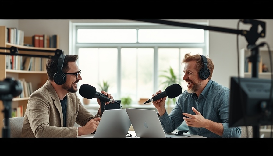 Podcast hosts discussing word-of-mouth marketing strategies.