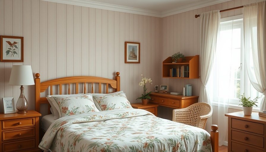 Cozy bedroom furniture in senior care facilities with floral decor.