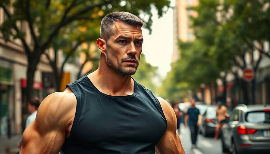 Muscular man in black shirt discussing 67 pull-ups challenge on street