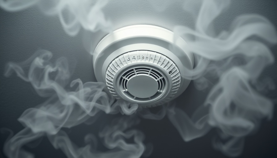 Smoke detector with smoke illustrating emergency preparedness in hospitals.