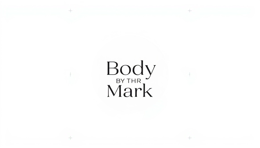Body By Mark fitness community logo with gray background.
