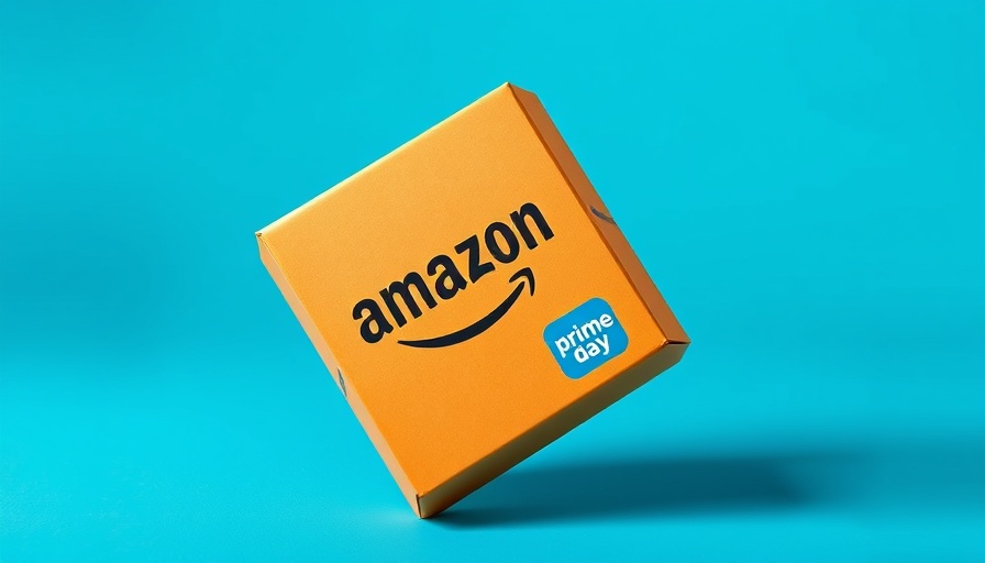 Amazon Prime Day package with WARE logo on a blue background.