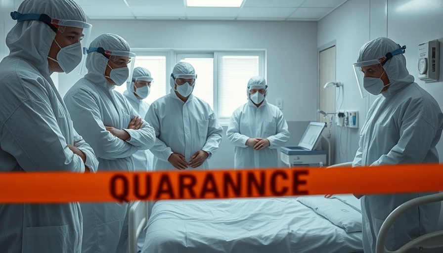 Medical staff in protective gear managing measles outbreak infection control.