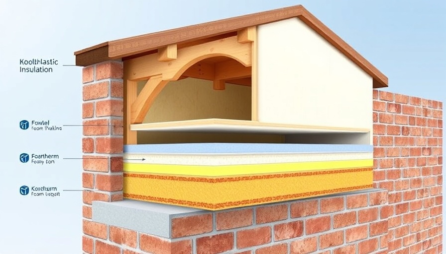 Kooltherm K100 foam plastic insulation in building wall structure.