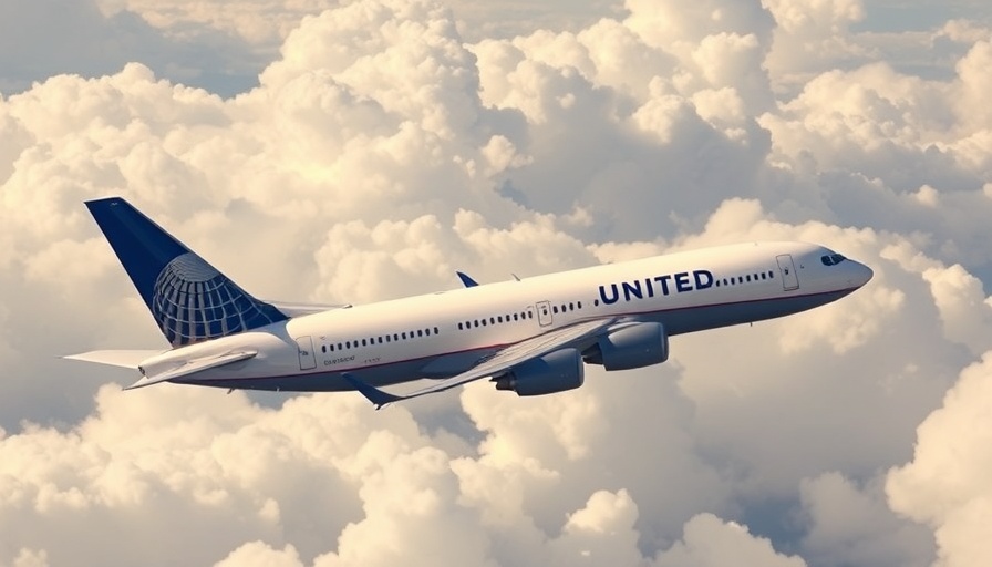 United Airlines jet mid-flight related to Plus Points program.