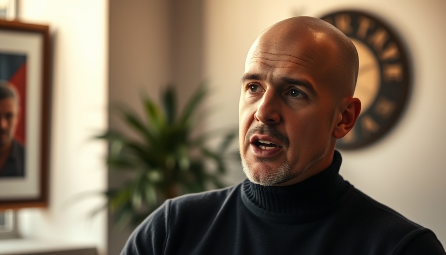 Middle-aged bald man discusses metrics, emphasizing contribution margin.