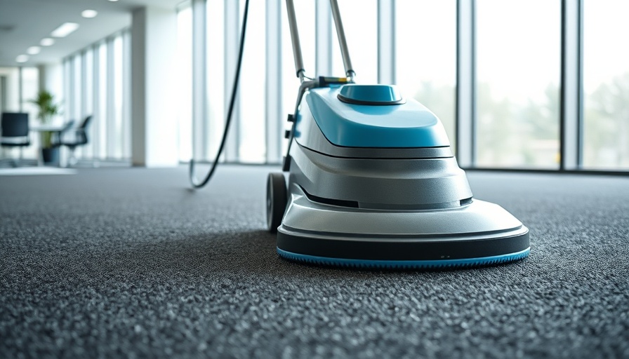 Commercial carpet cleaning in progress with high-precision equipment.