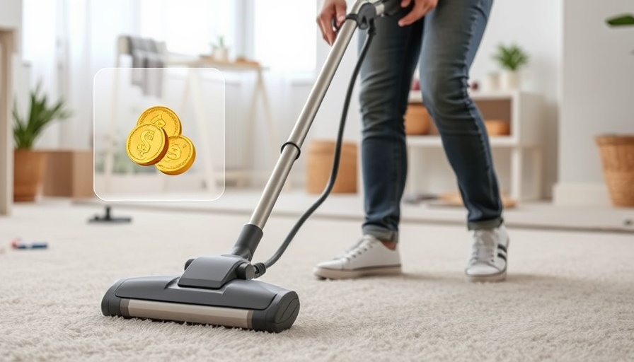Carpet cleaning machine and cost comparison graphics.