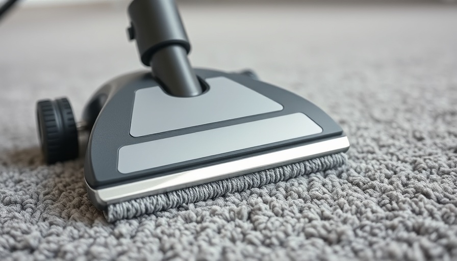 Close-up of carpet cleaning tool showing precision cleaning process.