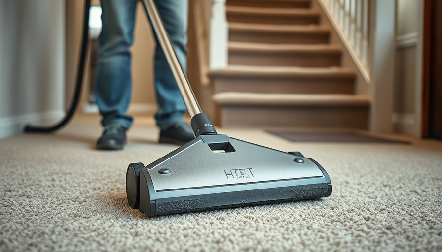 Urine stains cleaning solutions in use on carpeted stairs.