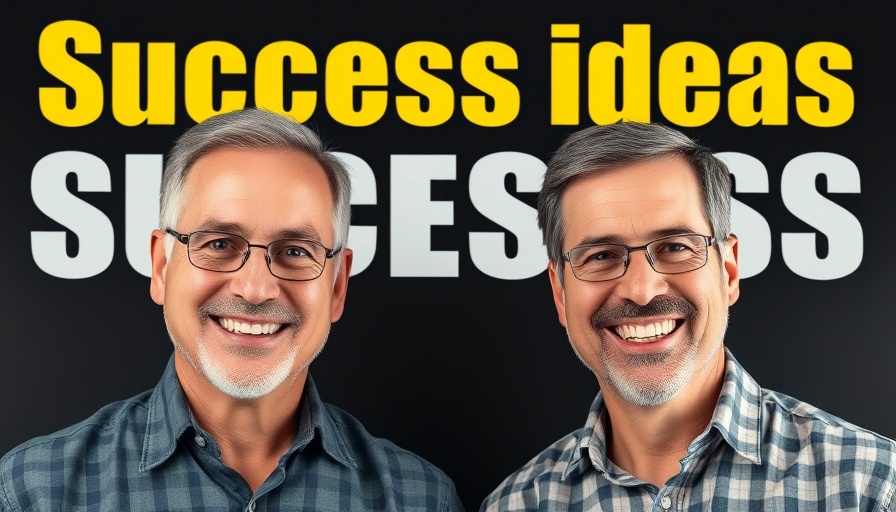 Portrait of two men with 'disrupt the pattern' text, mindset changes for success.