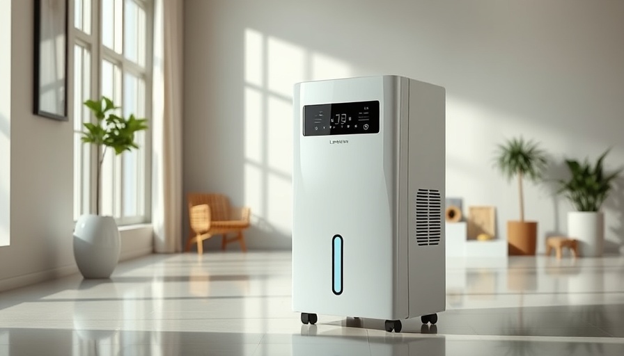 LGR 5000 Dehumidifier in a modern, minimalistic setting.