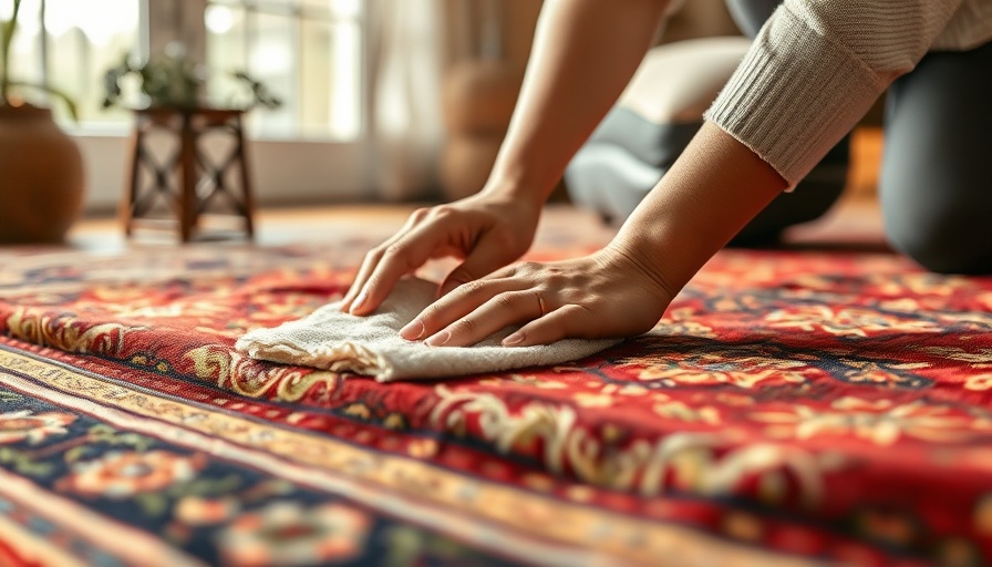 Detailed cleaning of a Syno-Persian rug in a cozy room.