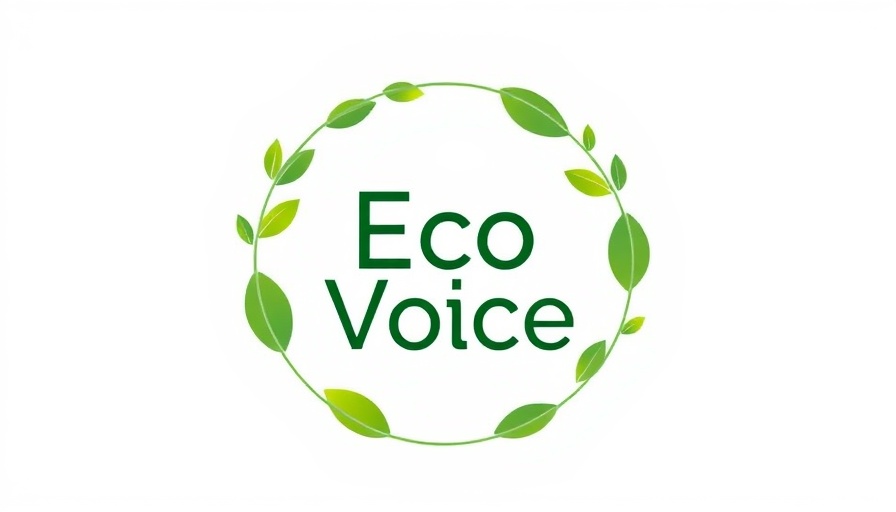 Eco Voice logo with green leaves and text on white background