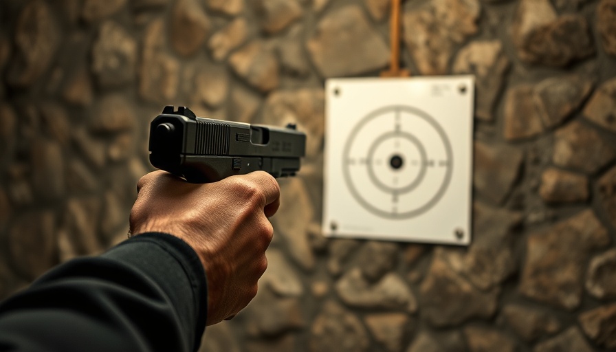Hope Is Not a Plan for Performance poster with pistol and target focus.