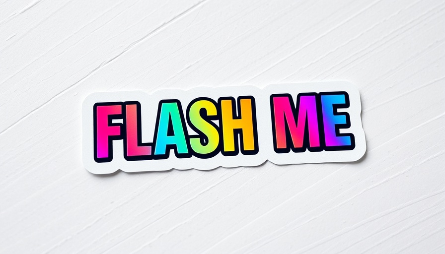International Flashing Awareness Day 2025 reflective sticker on textured background.