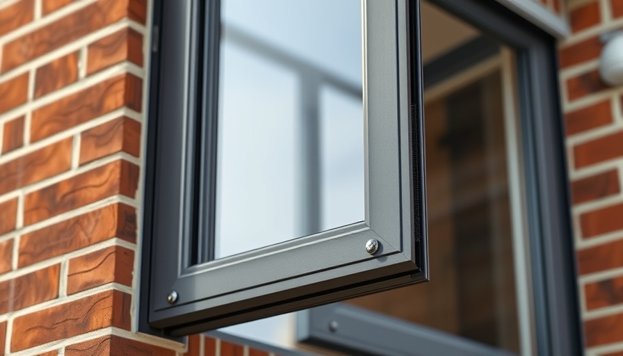 Close-up view of innie window installation in modern building.