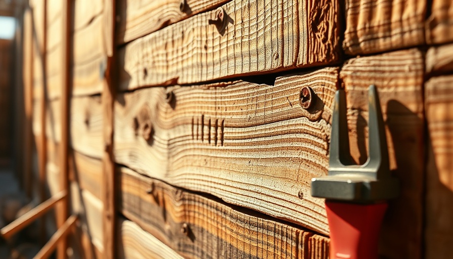 Sunlit old 2x4 wall ready for upgrade.