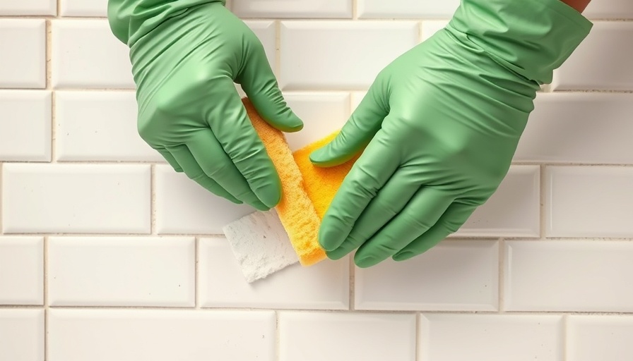 Close-up of applying grout sealer on white tiles; learn how to seal grout.