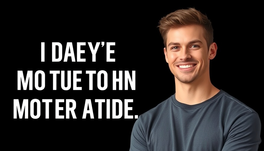 Smiling man with motivational text on finding more qualified prospects.