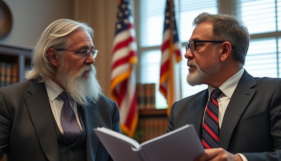 Two men discussing gun rights developments in Illinois, indoor setting.