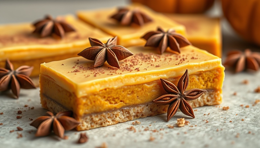 Delicious pumpkin desserts with cinnamon and star anise.