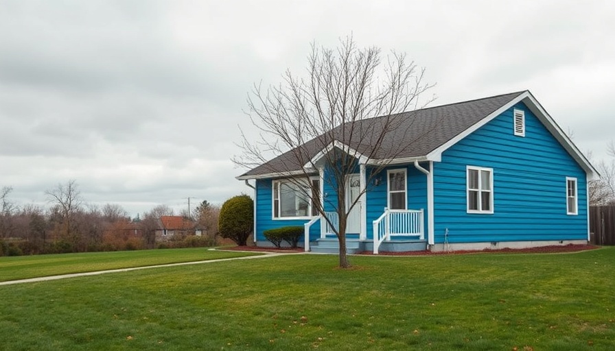 We Buy Houses Richardson - blue suburban house with tree.