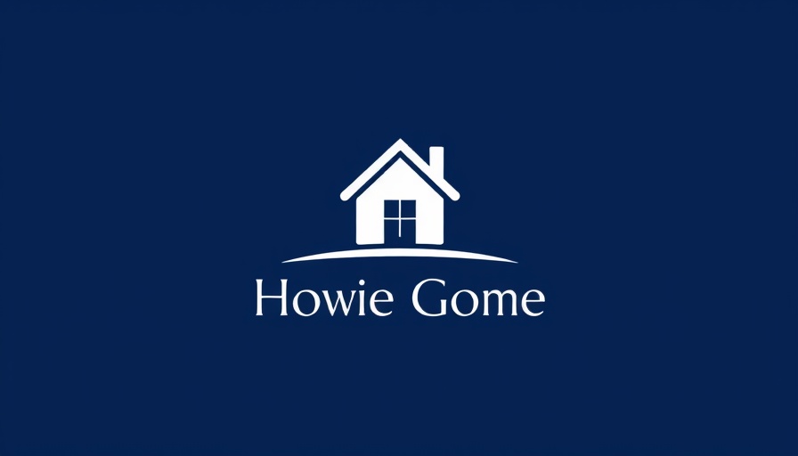 Minimalist logo with house symbol on blue background.