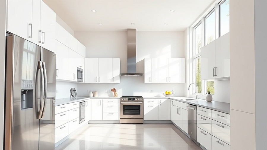 Modern kitchen with white cabinets and stainless steel appliances conveying inclusions and exclusions in real estate.