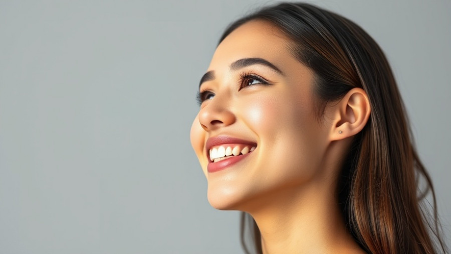 Smiling young woman with radiant skin, TriLift Non-Surgical Facial Rejuvenation.