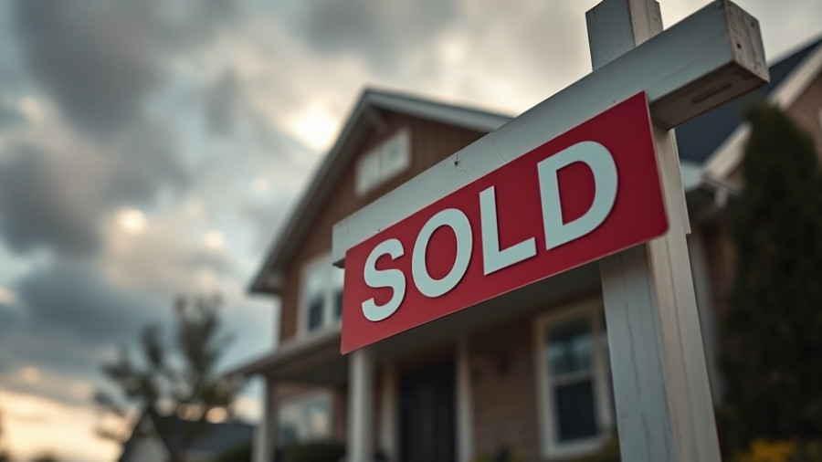 Canadian dream of home ownership symbolized by a sold sign.