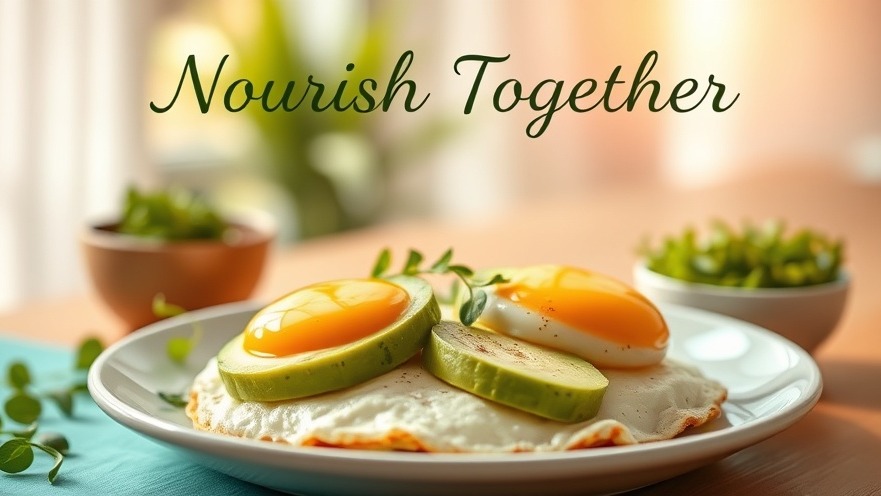 Nourish Together: Healthy breakfast with avocado and eggs for nutrition.
