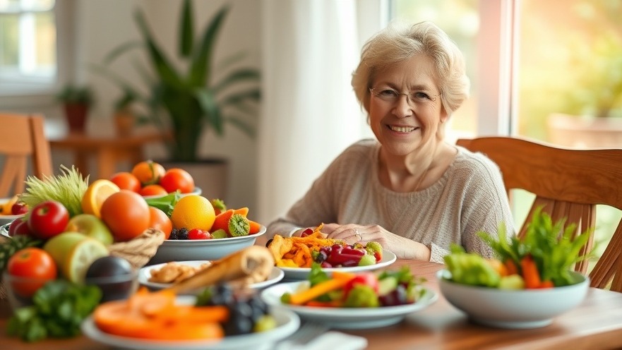 Joyful cancer survivor enjoying a colorful meal, exploring taste changes in cancer treatment.