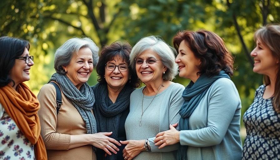 Middle-aged women smiling together outdoors, Weight Gain and Menopause